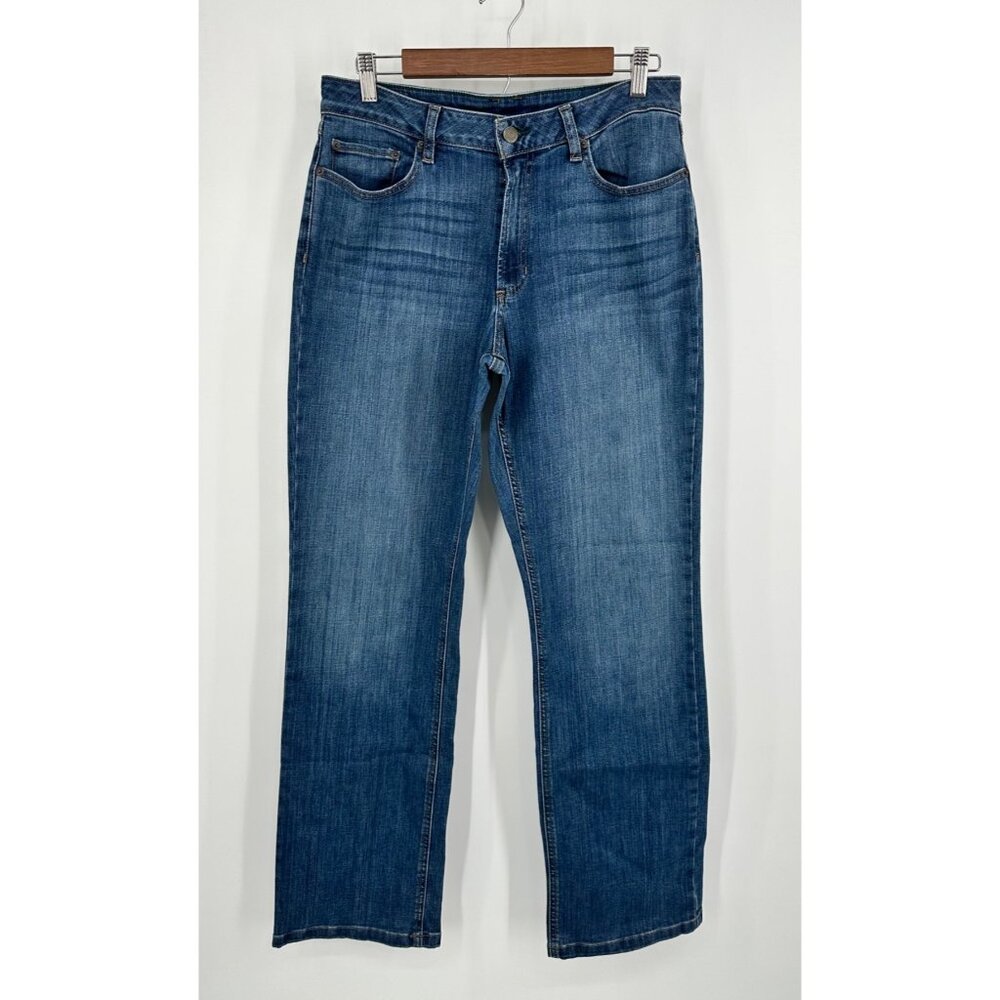 LL Bean BeanFlex Jeans Women 12 M/T Bootcut Leg Favorite Fit High Rise